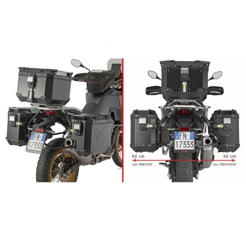 KAPPA 2025 / 05 STELAŻ KUFRÓW BOCZNYCH MONOKEY CAM SIDE KOVE 800 X PRO '24-'25 - POD KUFRY KVG K'VOYAGER ALU - PRAWY KVG