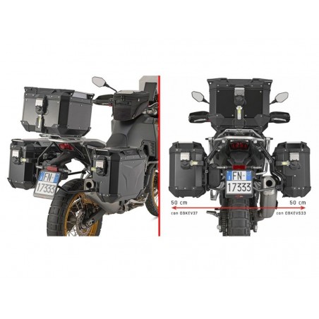 KAPPA 2025 / 05 STELAŻ KUFRÓW BOCZNYCH MONOKEY CAM SIDE KOVE 800 X PRO '24-'25 - POD KUFRY KVG K'VOYAGER ALU - PRAWY KVG