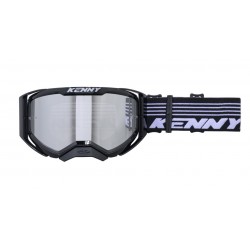 KENNY RACING GOGLE MODEL PERFORMANCE LEVEL 1 BLACK - CLEAR LENS - KOLOR CZARNY / BIAŁY SZYBKA PRZEŹROCZYSTA