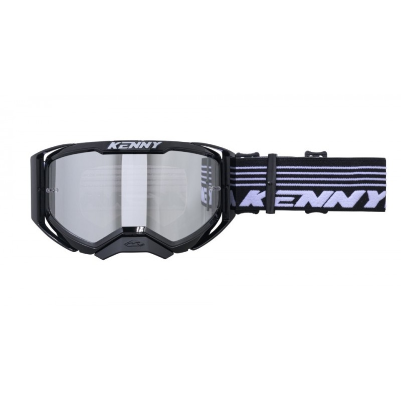 KENNY RACING GOGLE MODEL PERFORMANCE LEVEL 1 BLACK - CLEAR LENS - KOLOR CZARNY / BIAŁY SZYBKA PRZEŹROCZYSTA