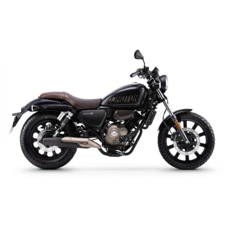QJMOTOR SRV125 ABS JUODAS 2024 MOTOCIKLAS