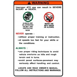 NAKLEJKA INFORMACYJNA - OSTRZEŻENIA SFA1000 SFA600 V1