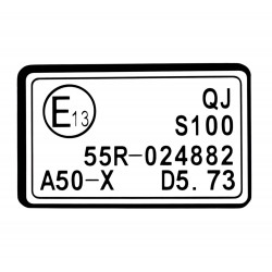 NAKLEJKA INFORMACYJNA - HOMOLOGACJA SFA1000 SFA600 SFA300 V1