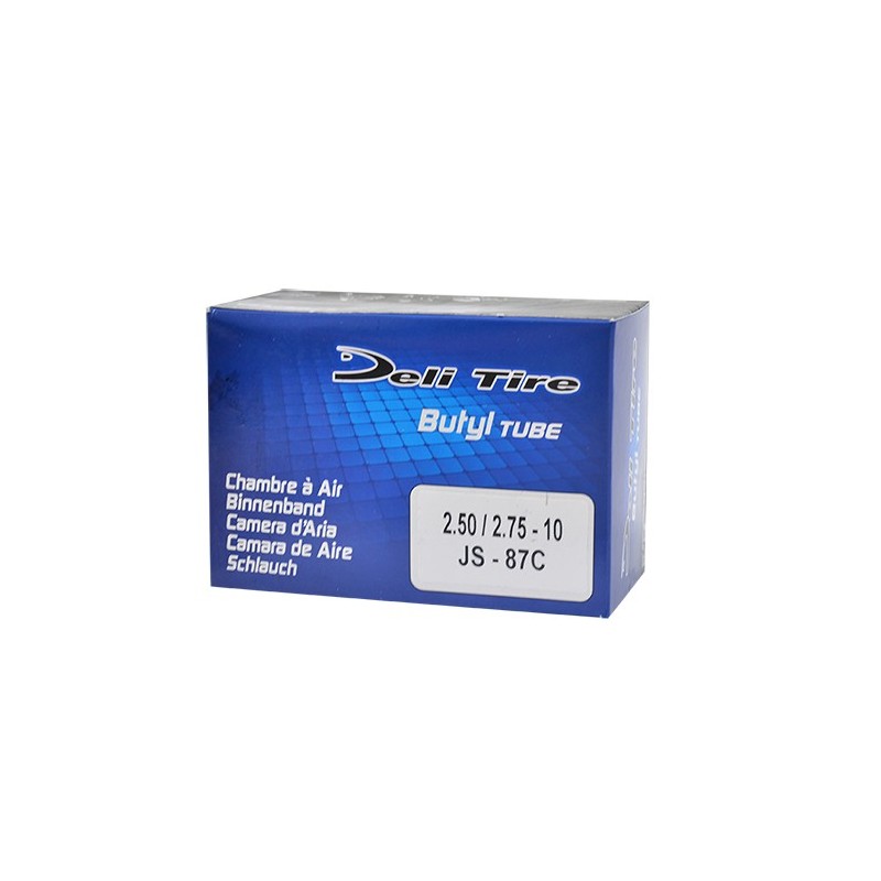 INNER TUBE -SCOOTER- 10 2.50-2.75 X 10 DELI TIRE U251 (90° ANGLED VALVE - JS87C)